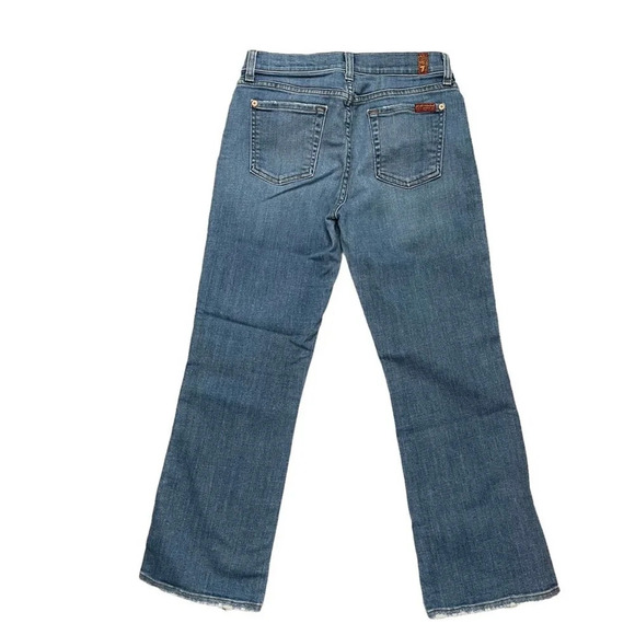 7 For All Mankind Cropped Boot Jeans y2k 90s Size 26 - Picture 2 of 8